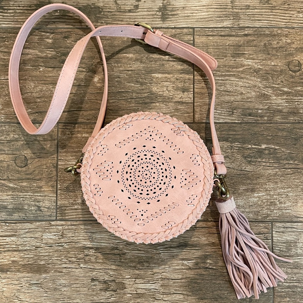 BOHO ANTHROPOLOGIE crossbody blush